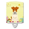 thumbnail image 1 of Caroline's Treasures BB6101CNL Easter Eggs Wire Fox Terrier Ceramic Night Light, 6x4x3", multicolor, 1 of 2
