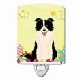 thumbnail image 1 of Caroline's Treasures BB6118CNL Easter Eggs Border Collie Black White Ceramic Night Light, 6x4x3", multicolor, 1 of 2