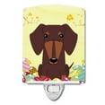 thumbnail image 1 of Caroline's Treasures BB6131CNL Easter Eggs Dachshund Chocolate Ceramic Night Light, 6x4x3", multicolor, 1 of 2
