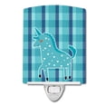 thumbnail image 1 of Caroline's Treasures BB6740CNL Unicorn in Plaid Ceramic Night Light, 6x4x3", multicolor, 1 of 2