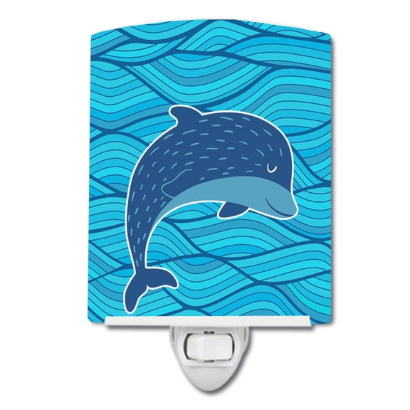 Caroline's Treasures BB6781CNL Dolphin Ceramic Night Light, 6x4x3", multicolor