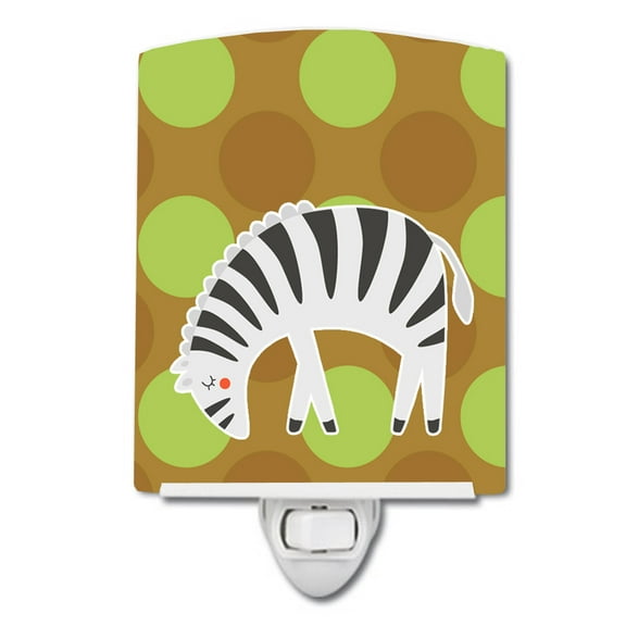 Caroline's Treasures BB6787CNL Zebra Ceramic Night Light, 6x4x3", multicolor