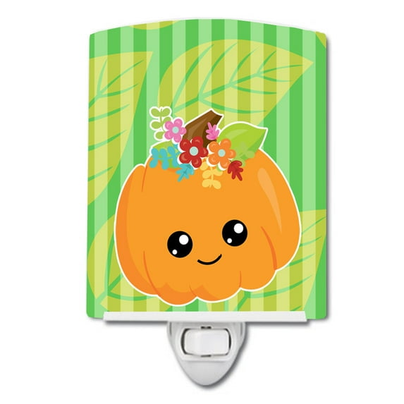 Caroline's Treasures BB6796CNL Pumpkin Fall Ceramic Night Light, 6x4x3", multicolor