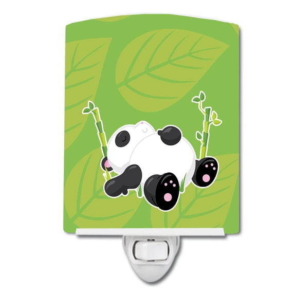 Caroline's Treasures BB6798CNL Passed Out Panda Ceramic Night Light, 6x4x3", multicolor