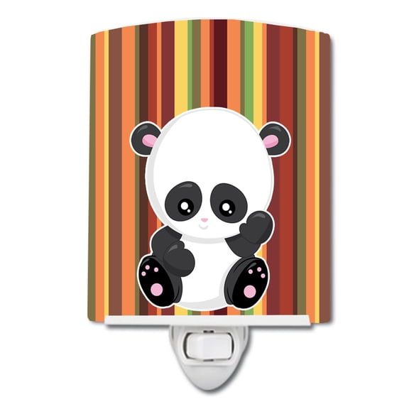 Striped Panda Ceramic Night Light
