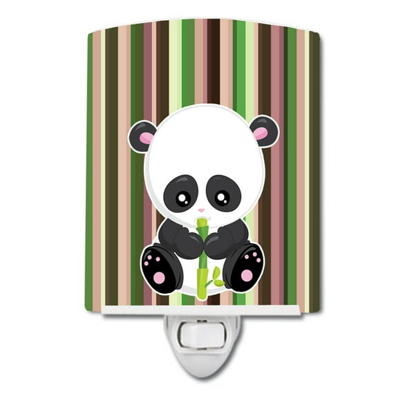 Caroline's Treasures BB6803CNL Bamboo Flute Panda Ceramic Night Light, 6x4x3", multicolor
