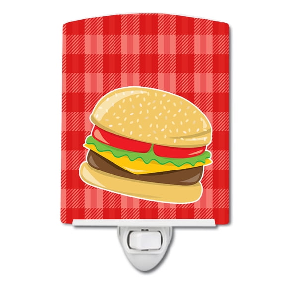 Hamburger Plaid Ceramic Night Light