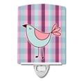 thumbnail image 1 of Bird on Purple Plaid Ceramic Night Light, 1 of 2