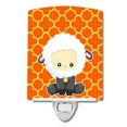 thumbnail image 1 of Caroline's Treasures BB6872CNL Sheep on Orange Quatrafoil Ceramic Night Light, 6x4x3", multicolor, 1 of 2