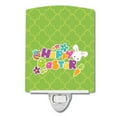 thumbnail image 1 of Caroline's Treasures BB6900CNL Happy Easter Green Quatrafoil Ceramic Night Light, 6x4x3", multicolor, 1 of 2