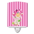 thumbnail image 1 of Caroline's Treasures BB6907CNL Fairy House Pink Stripes Ceramic Night Light, 6x4x3", multicolor, 1 of 2