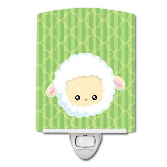 Caroline's Treasures BB6928CNL Sheep Lamb Face Ceramic Night Light, 6x4x3", multicolor