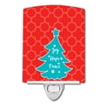 thumbnail image 1 of Caroline's Treasures BB6969CNL Christmas Tree Red Teal Ceramic Night Light, 6x4x3", multicolor, 1 of 2