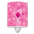 thumbnail image 1 of Caroline's Treasures BB6979CNL Breast Cancer Awareness Ribbon Balloons Ceramic Night Light, 6x4x3", multicolor, 1 of 2
