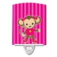 thumbnail image 1 of Caroline's Treasures BB7020CNL Monkey on Pink Stripes Ceramic Night Light, 6x4x3", multicolor, 1 of 2