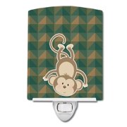 Caroline's Treasures BB7023CNL Monkey Ceramic Night Light, 6x4x3", multicolor