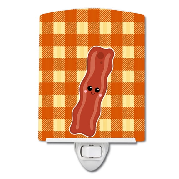 Caroline's Treasures BB7043CNL Bacon Face Ceramic Night Light, 6x4x3", multicolor