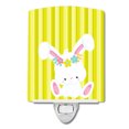 thumbnail image 1 of Caroline's Treasures BB7093CNL Easter White Rabbit with Flowers Ceramic Night Light, 6x4x3", multicolor, 1 of 2