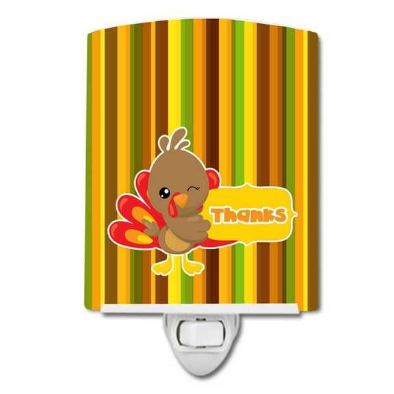 Thanksgiving Turkey Thanks Ceramic Night Light