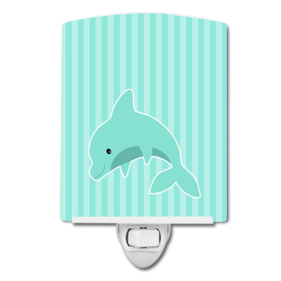 Caroline's Treasures BB7120CNL Dolphin Ceramic Night Light, 6x4x3", multicolor
