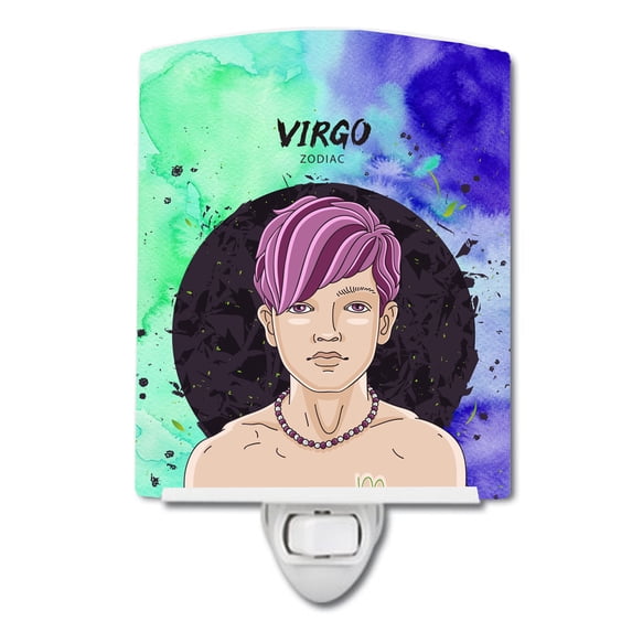 Caroline's Treasures BB7322CNL Virgo Zodiac Sign Ceramic Night Light, 6x4x3", multicolor