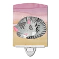 thumbnail image 1 of Sleeping Grey Cat Watercolor Ceramic Night Light, 1 of 2