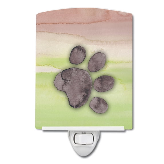Dog Paw Watercolor Ceramic Night Light