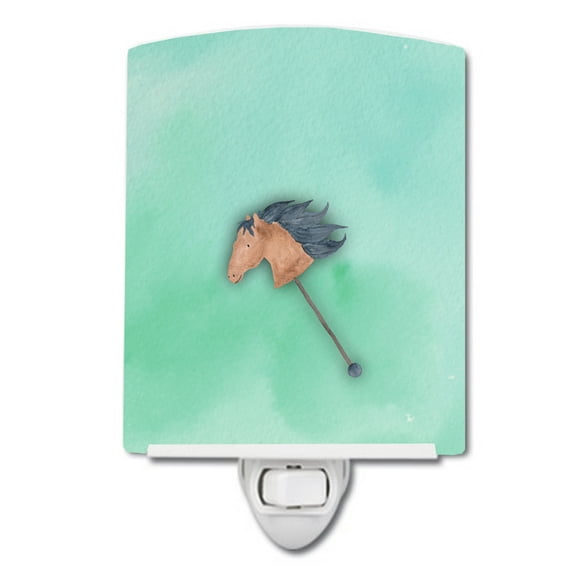Caroline's Treasures BB7366CNL Stick Horse Watercolor Ceramic Night Light, 6x4x3", multicolor