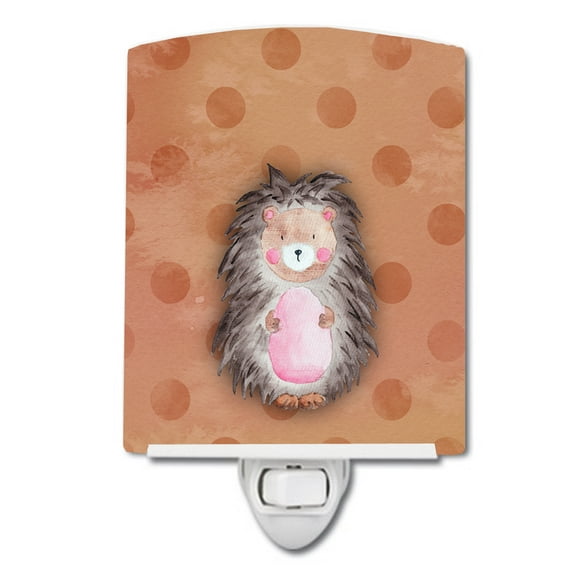 Polkadot Hedgehog Watercolor Ceramic Night Light