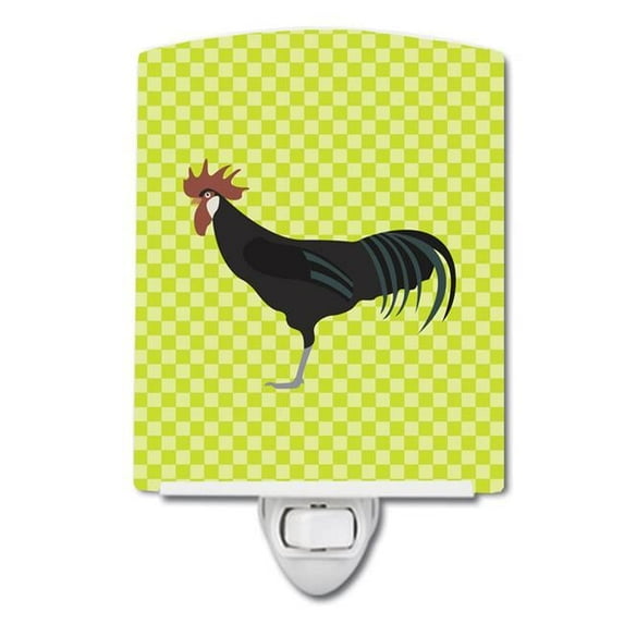 Caroline's Treasures BB7667CNL Minorca Ctalalan Chicken Green Ceramic Night Light, 6x4x3", multicolor