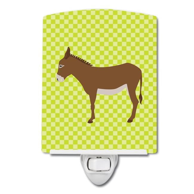 Caroline's Treasures BB7675CNL Cotentin Donkey Green Ceramic Night Light, 6x4x3", multicolor