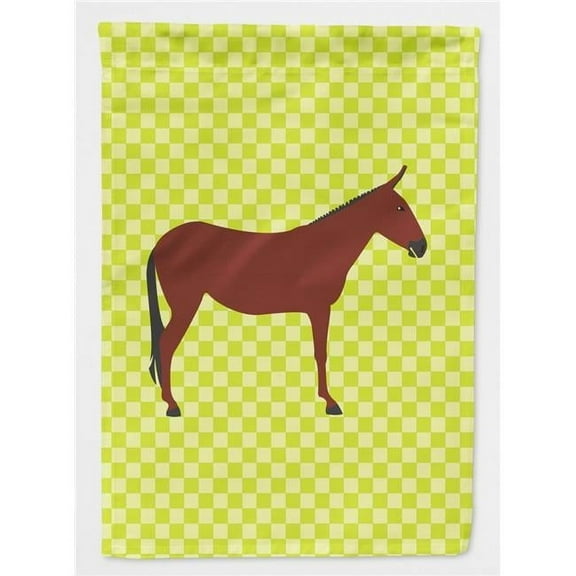 Caroline's Treasures BB7676GF Hinny Horse Donkey Green Flag Garden Size , Small, multicolor