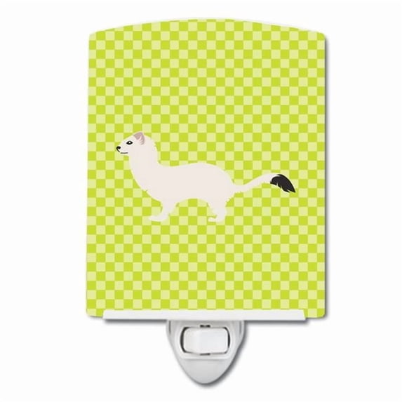 Stoat Short-tailed Weasel Green Ceramic Night Light