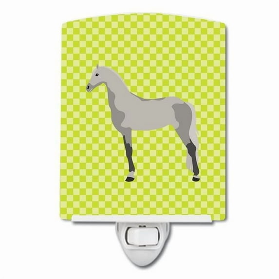 Caroline's Treasures BB7734CNL Orlov Trotter Horse Green Ceramic Night Light, 6x4x3", multicolor