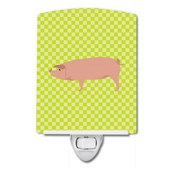 American Landrace Pig Green Ceramic Night Light