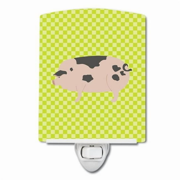 Caroline's Treasures BB7766CNL Gloucester Old Spot Pig Green Ceramic Night Light, 6x4x3", multicolor