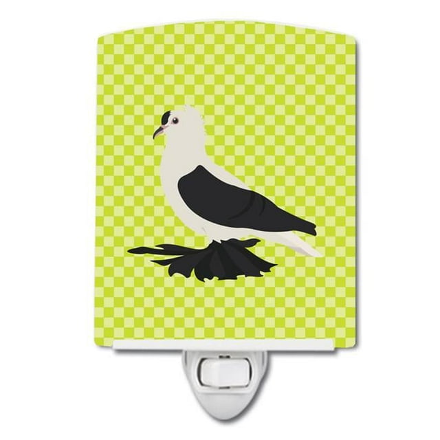 Caroline's Treasures BB7772CNL Saxon Fairy Swallow Pigeon Green Ceramic Night Light, 6x4x3", multicolor