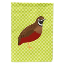 Caroline's Treasures BB7782GF Chinese Painted or King Quail Green Flag Garden Size , Small, multicolor
