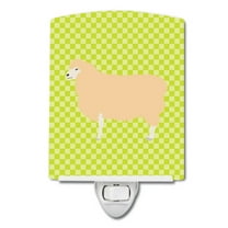 Caroline's Treasures BB7800CNL English Leicester Longwool Sheep Green Ceramic Night Light, 6x4x3", multicolor