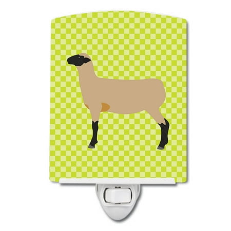 Hampshire Down Sheep Green Ceramic Night Light