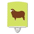 thumbnail image 1 of Caroline's Treasures BB7807CNL Merino Sheep Green Ceramic Night Light, 6x4x3", multicolor, 1 of 2