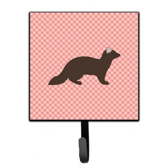 Caroline's Treasures BB7869SH4 Sable Marten Pink Check Leash or Key Holder, 7Hx4.25W, multicolor