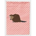 thumbnail image 1 of Caroline's Treasures BB7873GF Eurasian Beaver Pink Check Flag Garden Size , Small, multicolor, 1 of 3