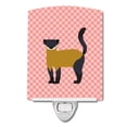 thumbnail image 1 of Caroline's Treasures BB7874CNL Yellow-Throated Marten Pink Check Ceramic Night Light, 6x4x3", multicolor, 1 of 2