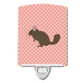 thumbnail image 1 of Caroline's Treasures BB7875CNL Chinchilla Pink Check Ceramic Night Light, 6x4x3", multicolor, 1 of 2