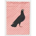 thumbnail image 1 of Caroline's Treasures BB7947CHF Budapest Highflyer Pigeon Pink Check Flag Canvas House Size , Large, multicolor, 1 of 4