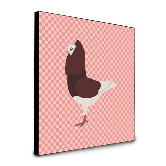 Caroline's Treasures BB7948UP88 Capuchin Red Pigeon Pink Check Artwork Wall Panel, , multicolor