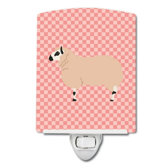 Kerry Hill Sheep Pink Check Ceramic Night Light