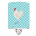 thumbnail image 1 of Caroline's Treasures BB8011CNL German Langshan Chicken Blue Check Ceramic Night Light, 6x4x3", multicolor, 1 of 2