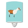 thumbnail image 1 of Caroline's Treasures BB8054CNL Alpine Goat Blue Check Ceramic Night Light, 6x4x3", multicolor, 1 of 2